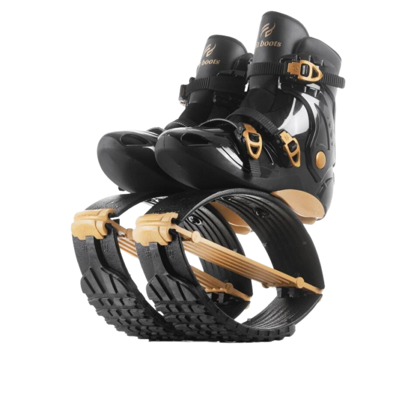 Fit Boots - black/gold zlaté skákací boty