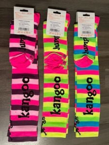 Kangoo Jumping compression knee-high socks – striped