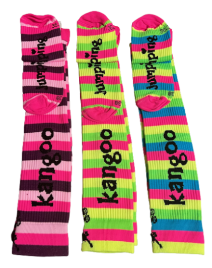 Pruhované kangoo jumps podkolenky