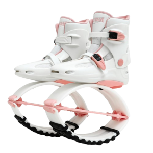 Skákací boty Kangoo Boots bílo-světle růžové