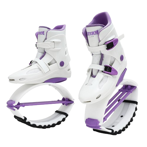 Skákací boty Kangoo Boots bilo-fialove
