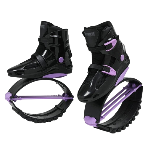 Skákací boty Kangoo Boots černo-fialové