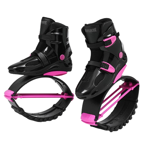 Skákací boty Kangoo Boots černo-tmavě růžové