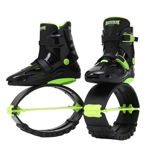 Skákací boty Kangoo Boots černo-zelené