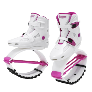 Skákací boty Kangoo Boots bílo-tmavě růžové